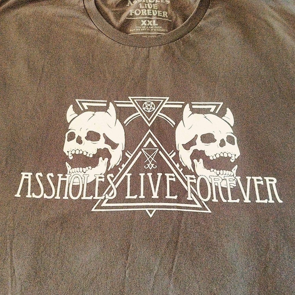 ALF HORNED SKULLS Long Sleeve T-Shirt Size XXL
